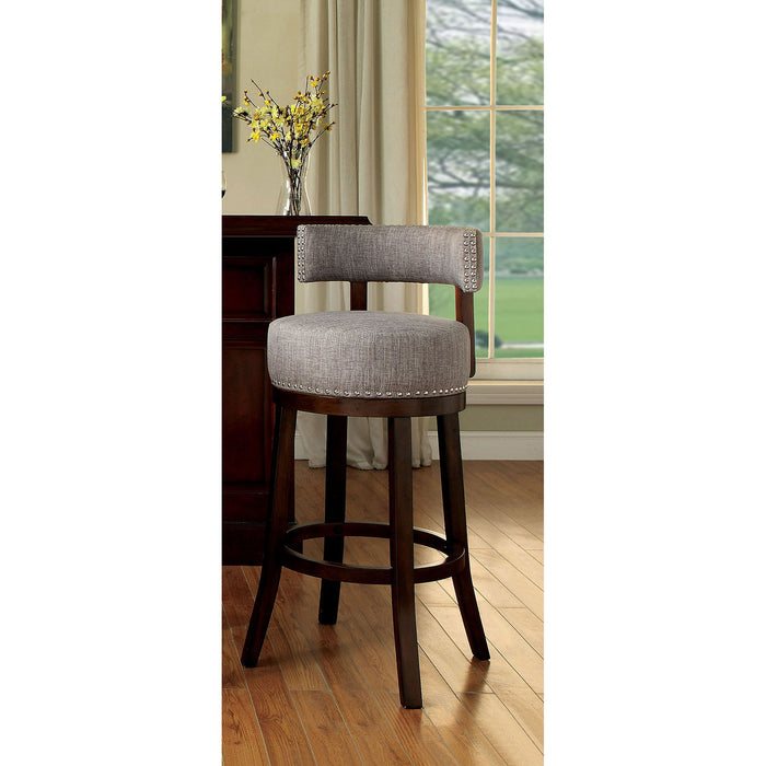 LYNSEY Dark Oak/Light Gray 24" Bar Stool image