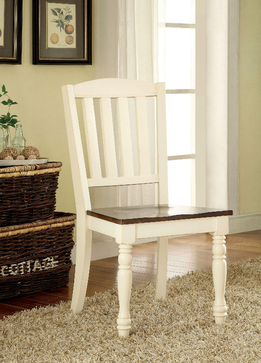 HARRISBURG Vintage White/Dark Oak Side Chair (2/CTN) image