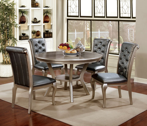 Amina Champagne 5 Pc. Round Dining Table Set image