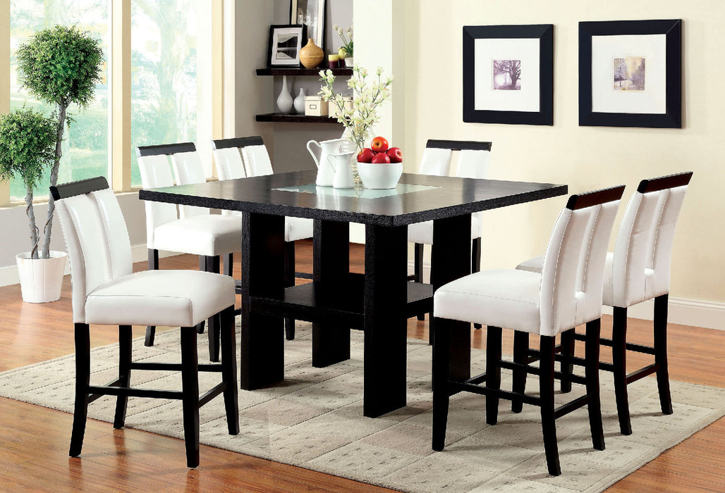 LUMINAR II Black/Beige 7 Pc. Counter Ht. Dining Table Set image