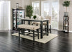 BRULE 4 Pc. Counter Ht. Dining Table Set W/ Bench image