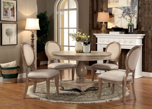 Kathryn Rustic Dark Oak, Ivory 7 Pc. Dining Table Set image