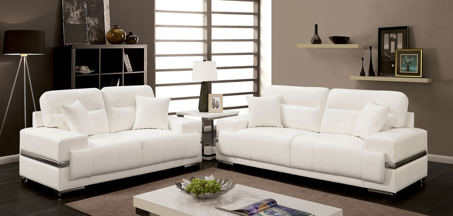 ZIBAK White Sofa + Love Seat image