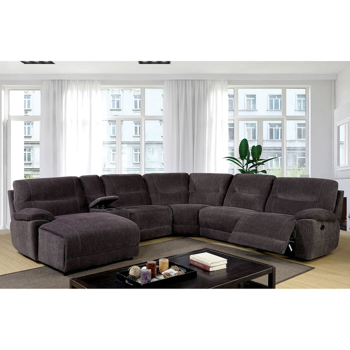 KARLEE II Gray Sectional w/ Console image