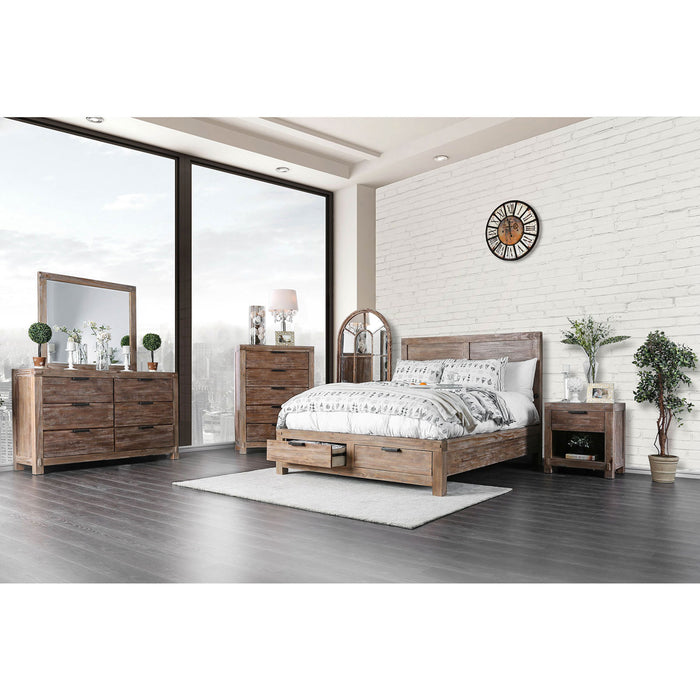 Wynton Weathered Light Oak 5 Pc. Queen Bedroom Set w/ 2NS image