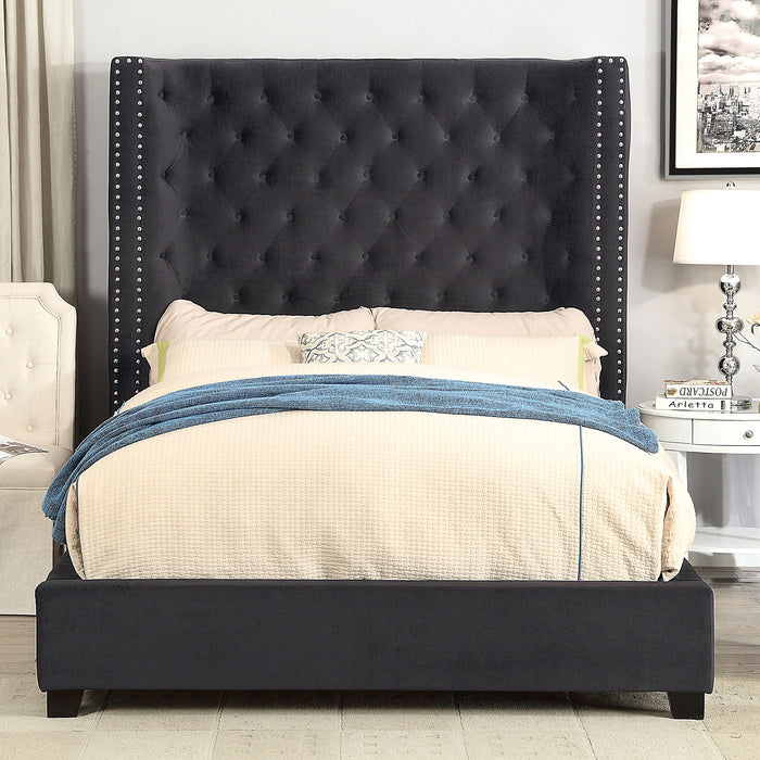 ROSABELLE Queen Bed, Dark Gray image