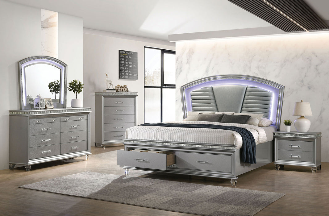 MADDIE Cal.King Bed, Silver image