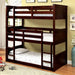 Therese Dark Walnut Twin Triple Decker Bed image