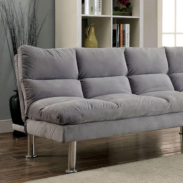 SARATOGA Microfiber Futon Sofa, Gray image