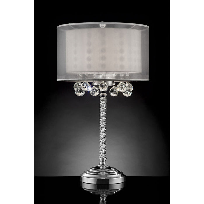 30"H Table Lamp, Hanging Crystal image