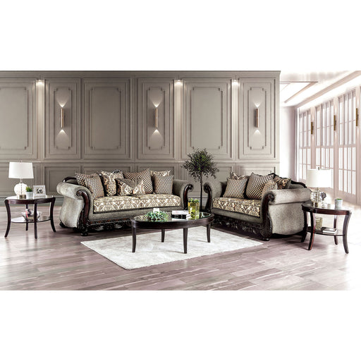 Justina Gray/Espresso Sofa + Love Seat image