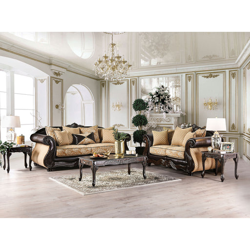 Aislynn Gold/Espresso Sofa + Love Seat image